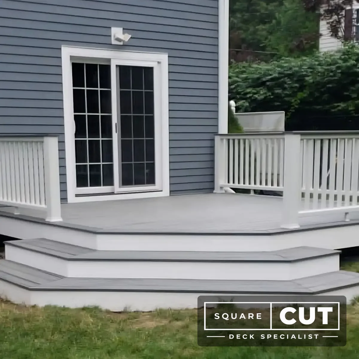 PVC deck near pool surround